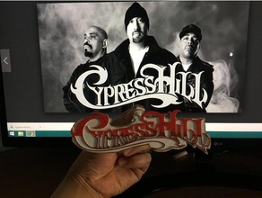 cypress hill logotipo La impresión en 3d holl dr greentomb freestyle gansta gansters golpeó loco mi cerebro el monte rap hip hop rapero de la etiqueta metro 3d print model - Mito3D