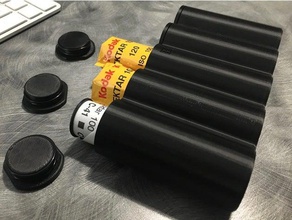 5 rolo de filme 120 caixinha câmera O titular suporte médio formato 3d print model - Mito3D
