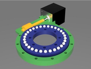 parametric slew drive robotics 6mm airsoft bbs gear nema17 mount nema 17 robotic arm slewing bearing worm 3d print model - Mito3D