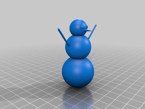 hombre de nieve La impresión en 3d la muñeco 3d print model - Mito3D