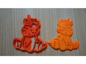 yau cookie cutter kitchen & dining unicorn 3d print model - Mito3D