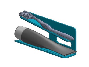 escova de dentes prateleira partes acessórios do banheiro suporte da 3d print model - Mito3D