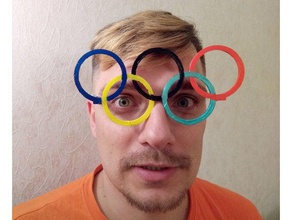 olimpico di occhiali divertente olimpici olimpiadi openscad 3d print model - Mito3D