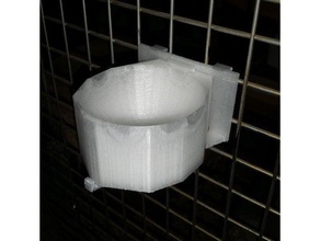 fácil de remover animal estimação gaiola tigela pequenos animais comida planador do açúcar 3d print model - Mito3D