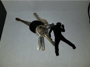 Tänzerin Schlüssel-Kette Schlüsselanhänger 3d-Schlüsselanhänger Tanz einfach hip hop keychain 3d print model - Mito3D