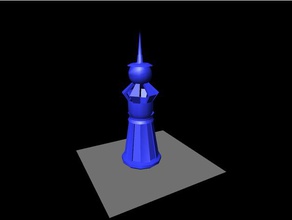 peón-ish primer modelo de spacedraw el ajedrez 3dprintable 3d chess Impresora La impresión en peón juego makeprintable la pieza 3d print model - Mito3D