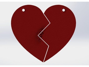 coração - chave da cadeia de dia são valentim quebra-cabeças amor valentine o dos namorados 3d print model - Mito3D