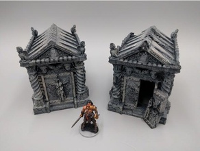 tumba en ruinas intactas - 28mm de juego juegos frostgrave mordheim la ruina esparcir terreno wargame wargaming 3d print model - Mito3D