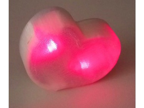 petit coeur boîte de le bricolage L'impression 3d la lumière led jour valentines cadeaux 3d print model - Mito3D