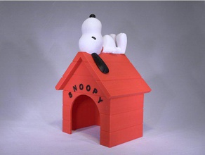 snoopy hayvanlar çizgi film roman sevimli köpek evi fıstık 3d print model - Mito3D