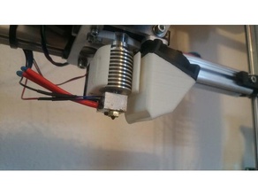 e3d v6 40mm dual fan mount 3d printer accessories cooling duct hotend 3d print model - Mito3D