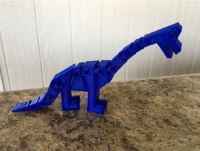 flexi brachiosaurus oyuncaklar ve oyunlar dinozor esnek baskı yer oyuncak 3d print model - Mito3D