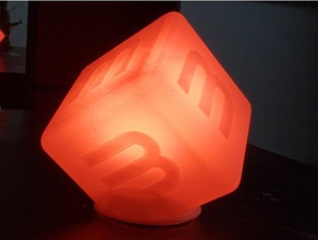 cube led-Lampe Skulpturen Würfel - Kabine Dekor Dekoration Dekorative Schreibtisch-Lampe home decor Lampe led leds led-Lampen led-Licht Licht Skulptur 3d print model - Mito3D