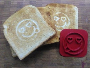 toast stamp kitchen & dining valentines day 3d print model - Mito3D