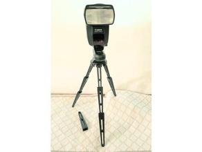 mini tripod camera blitzlicht flashlight foto fotografie mini-tripod ministativ stativ 3d print model - Mito3D