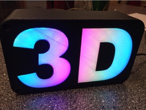 3d led text - dual extrude test printing color extruder extrusion multi-color multi-extrusion 3d print model - Mito3D
