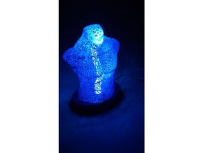 male body lamp household bedside 3d voronoi lampe led torso nachttisch nachttischlampe sixpack 3d print model - Mito3D
