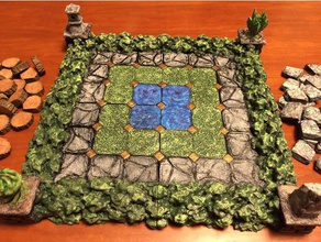 tak - hermoso juego de jardín versión juegos mesa la pieza del las piezas pintados a mano pintada 3d print model - Mito3D