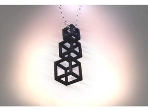 cubes necklace jewelry cube jewelery necklaces 3d print model - Mito3D