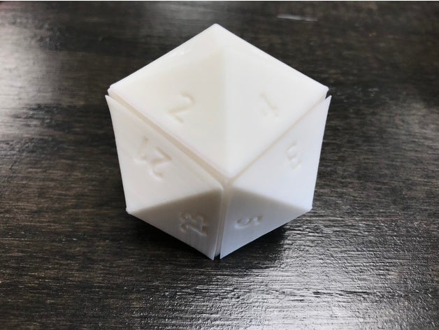 d24 twenty-four-sided die cube six four-sided prisms dice 3D print model - Mito3D