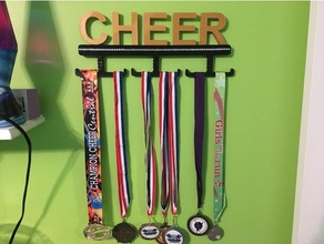 cheer cheerleading medal wall display rack decor 3d print model - Mito3D