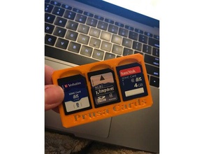 titular do cartão sd slim tamanho de bolso câmera suporte memória caso o cartões armazenamento em 3d print model - Mito3D