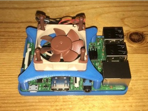 raspberry pi 40mm noctua fan mount electronics 3d print model - Mito3D