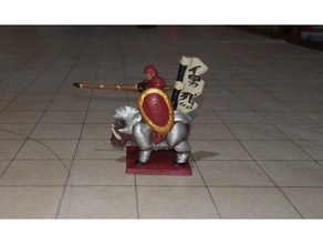 lance sanglier chevalier jeux le cavalière mdn miniature donjons dragons de les miniatures cochon 3d print model - Mito3D