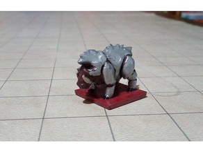 armoured companion boar games armor dnd miniature mini pig 3d print model - Mito3D
