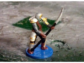 polearm knight games dnd miniature dungeons dragons glaive mini miniatures minis 3d print model - Mito3D