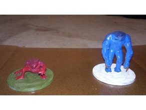 toadmen games dnd miniature dungeons dragons frog frogman slaad toad toadman 3d print model - Mito3D
