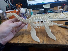 plésiosaure de puzzle en 3d jouets construction Puzzle dinosaure 3d print model - Mito3D