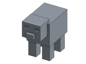 magnet minecraft pig decor holder animals 3d print model - Mito3D