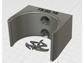 hotairgun clamp mount hitman logo tool holders & boxes hot air gun 3d print model - Mito3D