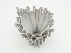 wavy vase decor decoration generative processing 3d print model - Mito3D