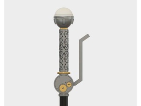 professor ozpin's cane topper - rwby scans & replicas anime ozpin rooster teeth staff walking stick 3d print model - Mito3D