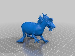 bunyip - australiano mostro cryptid le creature australia creatura meshmixer monster remix strano 3d print model - Mito3D