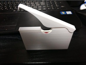 dos bolsillo de la tarjeta negocios caso oficina visita titular 3d print model - Mito3D