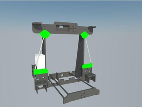frame stabilizer anet a8 xthor 3d printer parts anet a8 frame frame brace stabilizer 3d print model - Mito3D