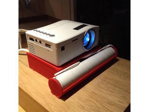 mini proyector soporte de la batería equipo beamer pie 3d print model - Mito3D