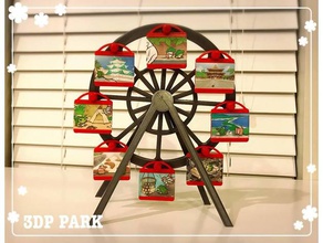 ferris wheel picture frame household 3d print model - Mito3D