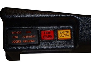 737 sim cockpit sixpack warning box uses six single leds warnings hobby 737ng b737 boeing simulator 3d print model - Mito3D