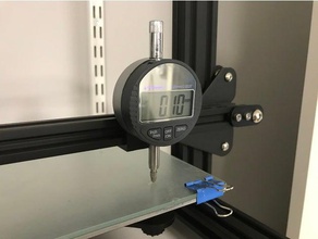 holder digital indicator bed level 3d printer accessories leveling dial 3d print model - Mito3D