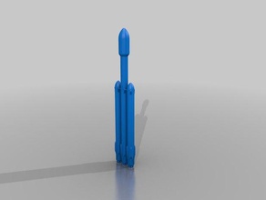 falcon heavy 1 high details vehicles elon musk 9 spacex 3d print model - Mito3D
