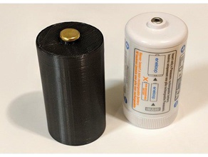 eine einzige aa-Zelle d-Zelle-Batterie-adapter Haushalt aaa-Batterie Halter aa-Batterie - adapter Batterie d-Batterie 3d print model - Mito3D