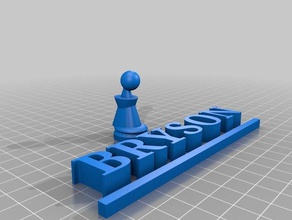 bryson's chess pawn 3d printing piece pieces set 3d print model - Mito3D