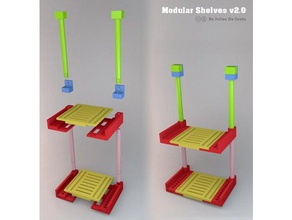 modulaire d'étagères - tag res modulables la salle de bains accessoires douche re modulable bain des étagères 3d print model - Mito3D