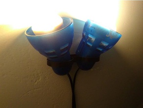 doppia lampada per montaggio a parete parti di ricambio la 3d print model - Mito3D
