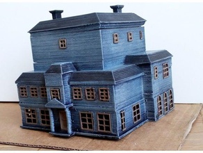 derceto alone dark 1 n scale 3d printing house model cthulhu eldritch horror haunted mansion hp lovecraft lovecraftian mythos trains train building n-scale video game games 3d print model - Mito3D