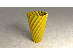 fluted vase containers blender cup flutes hypocycloid parametric 3d print model - Mito3D